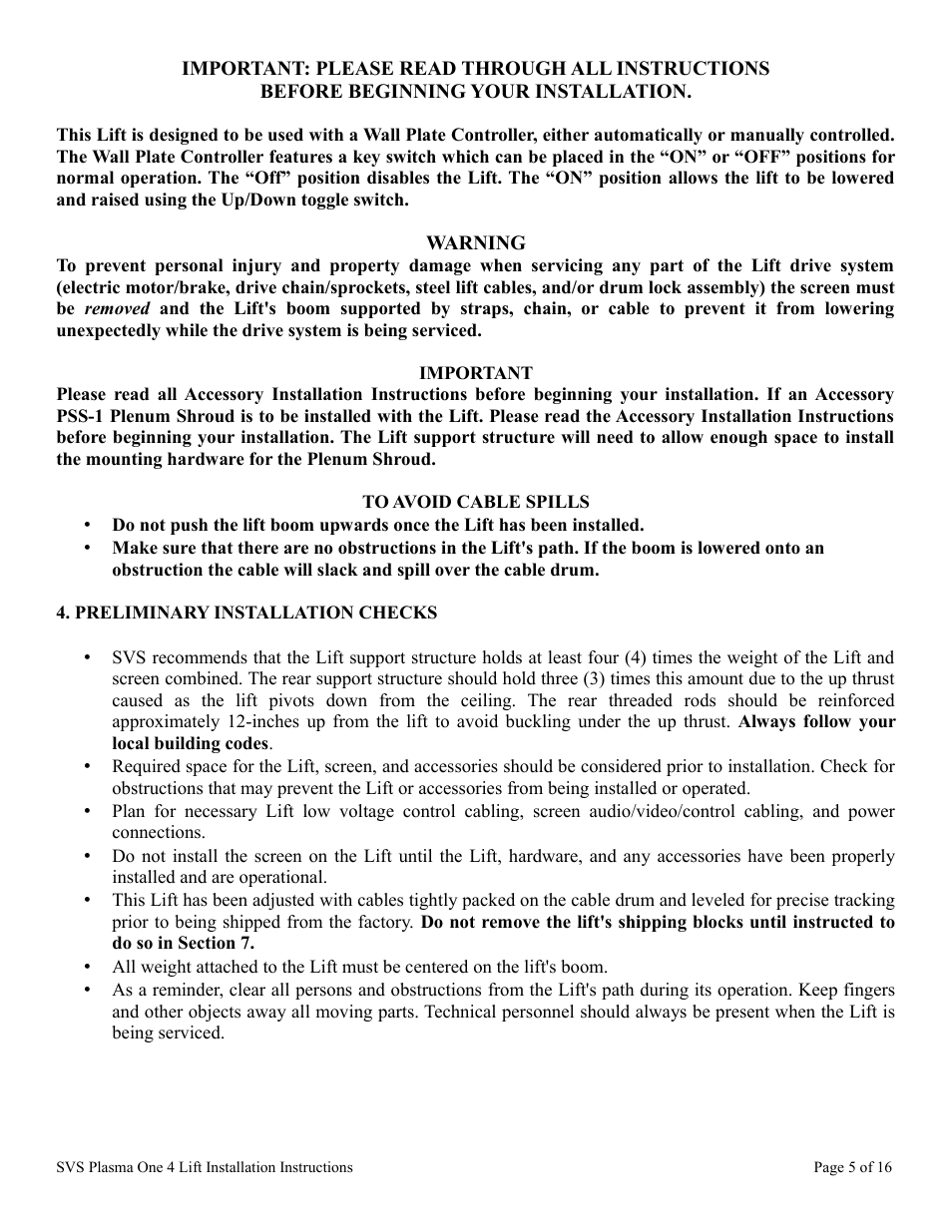 SVS PLASMA ONE 4 User Manual | Page 5 / 16