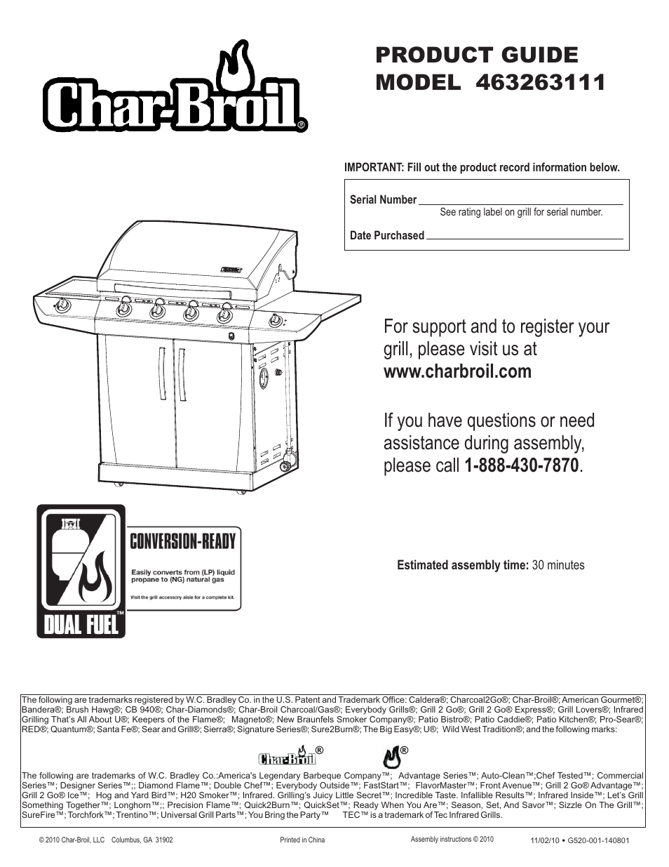 Char-Broil 463263111 User Manual | 32 pages