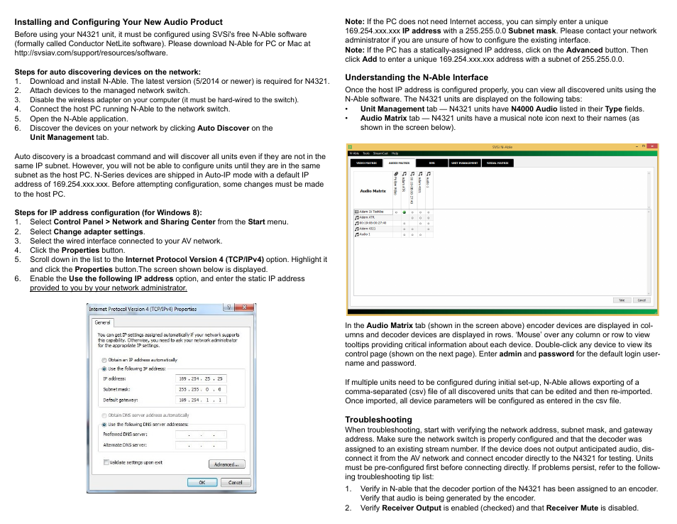 SVSi N4321 User Manual | Page 2 / 4