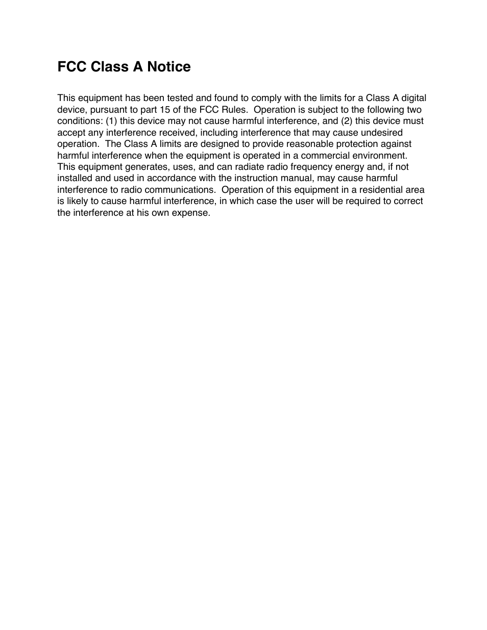 Fcc class a notice | SVSi N-Series Windowing Processor User Manual | Page 3 / 11