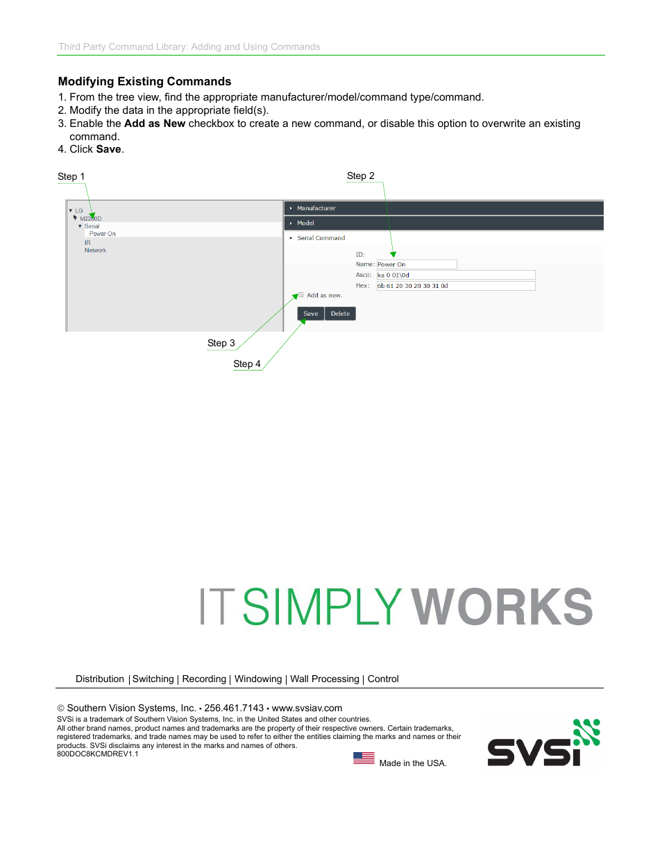 Modifying existing commands | SVSi N8000 Control API User Manual | Page 14 / 14