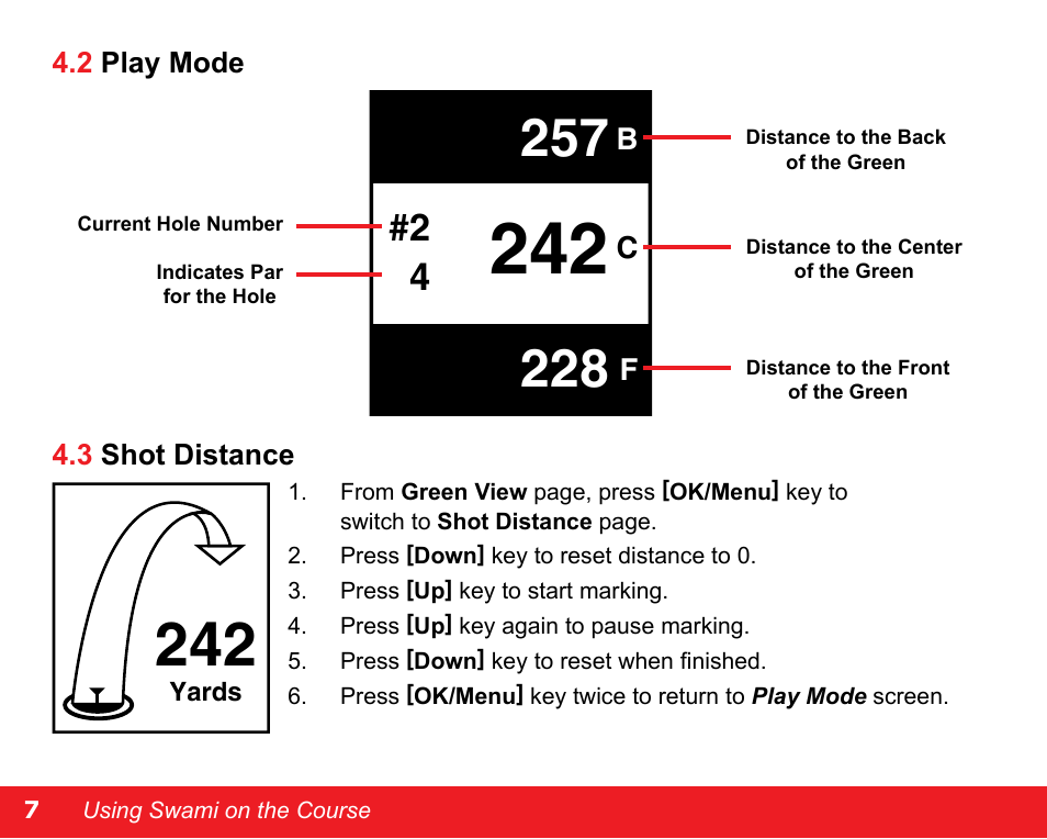 Swami WATCH GOLF GPS User Manual | Page 10 / 20