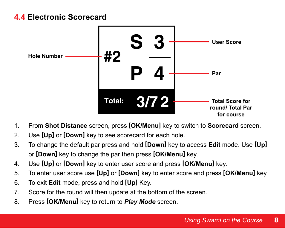 S 3 p 4 | Swami WATCH GOLF GPS User Manual | Page 11 / 20