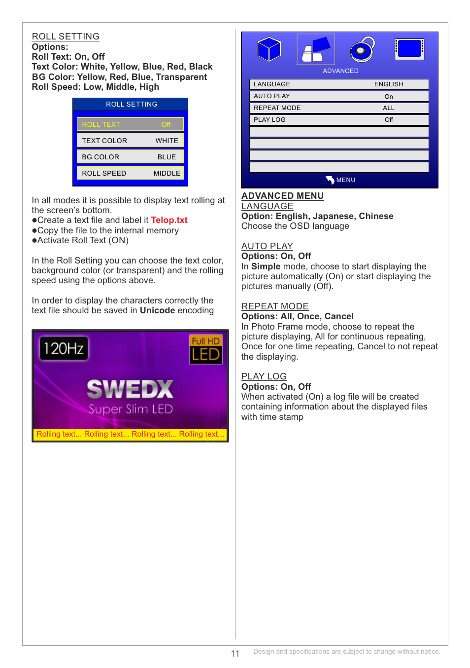 SWEDX Blade User Manual | Page 11 / 23