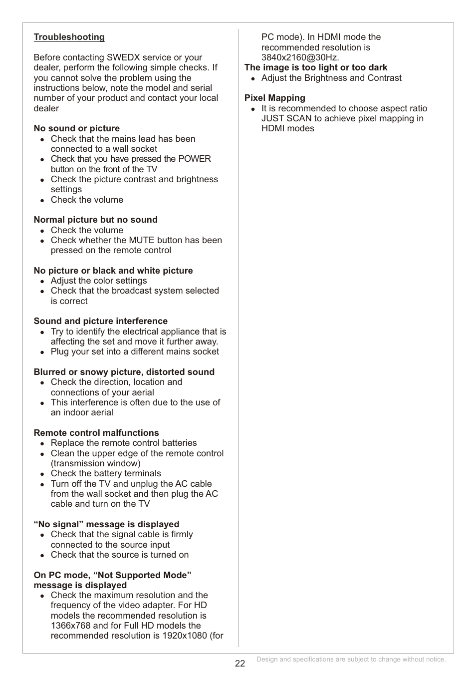 SWEDX SS-XX-K15 User Manual | Page 22 / 25