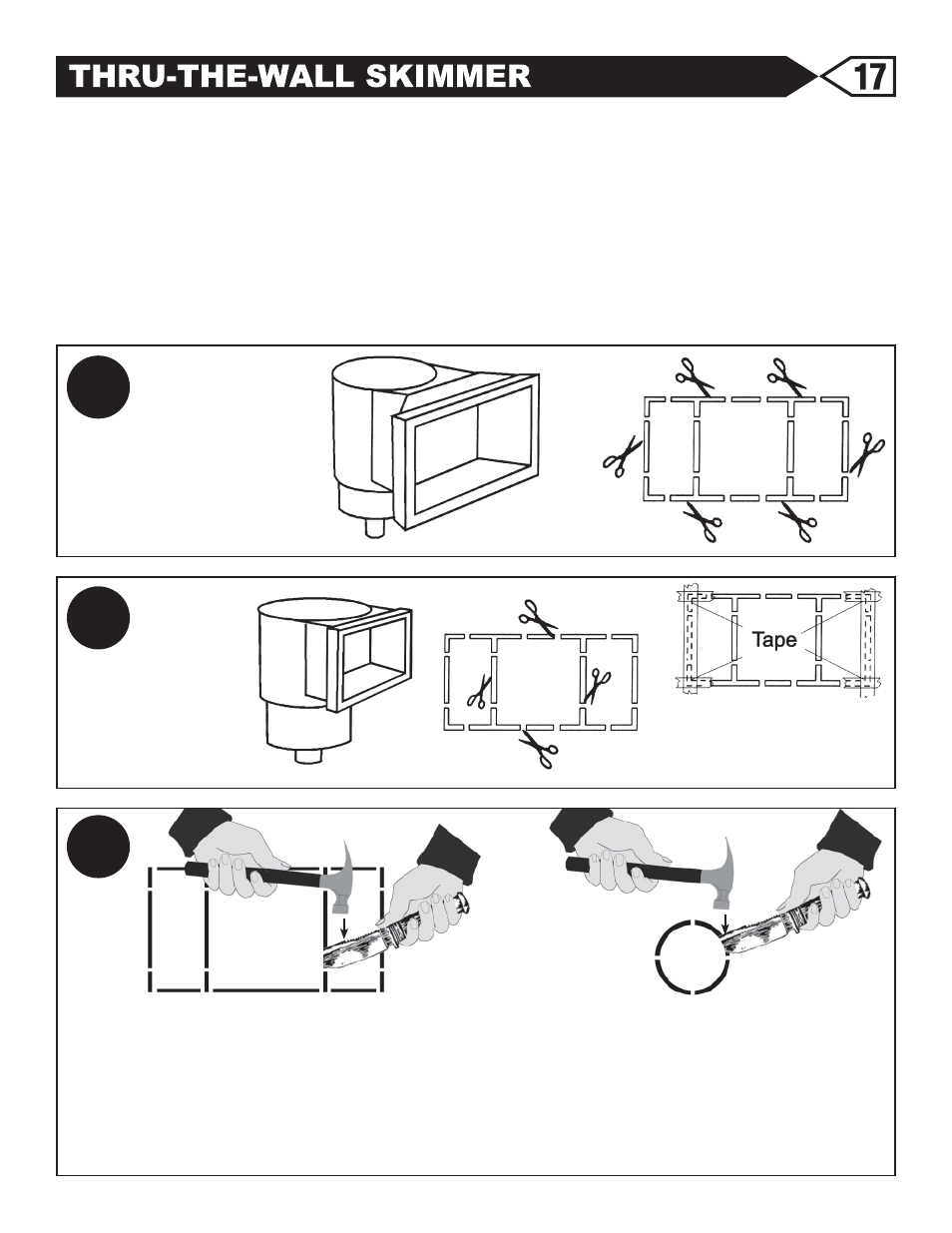Only, Cut inside area | Swim'n Play Slim Style Oval Pool User Manual | Page 20 / 33