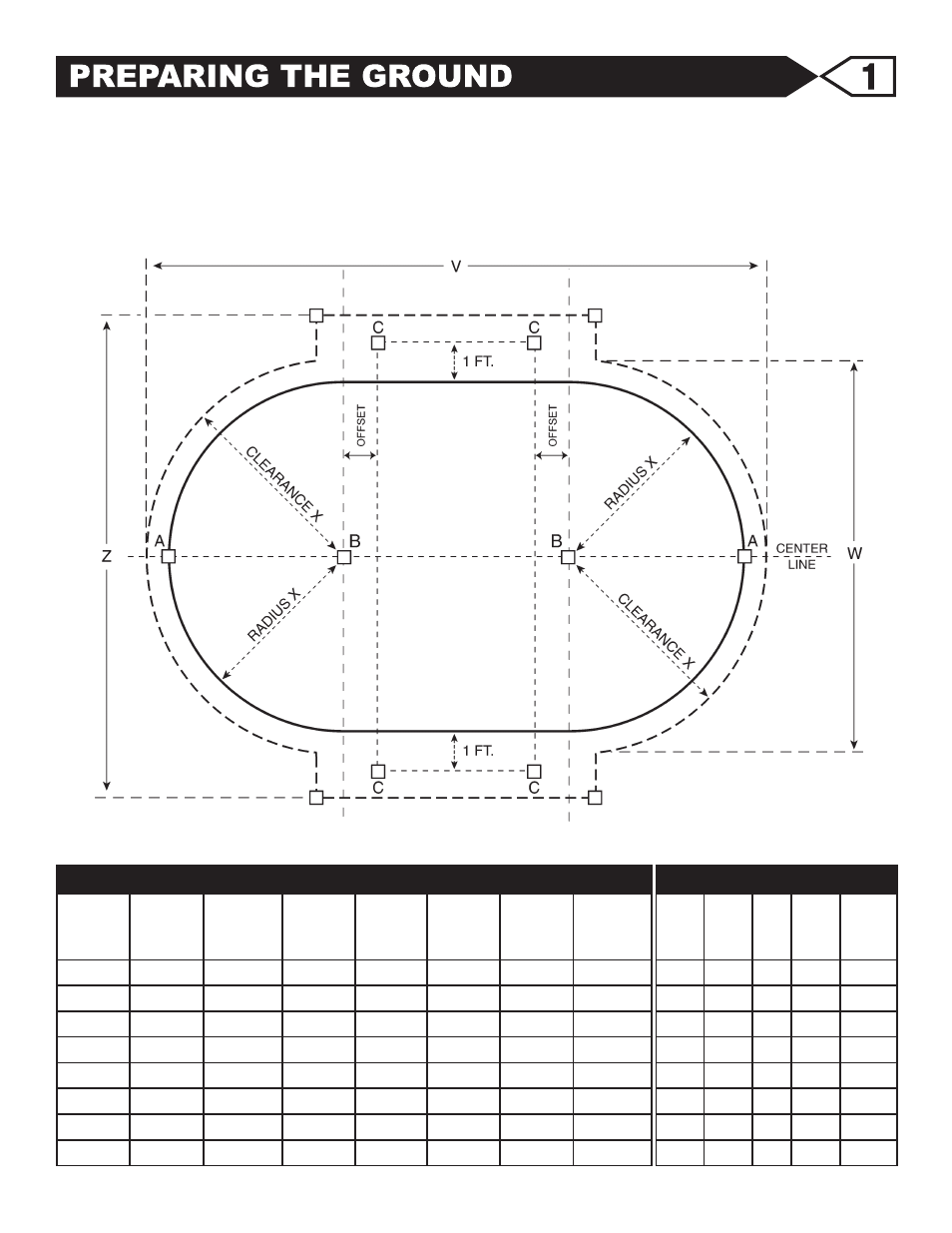 Actual pool dimensions clearance size | Swim'n Play Slim Style Oval Pool User Manual | Page 8 / 33