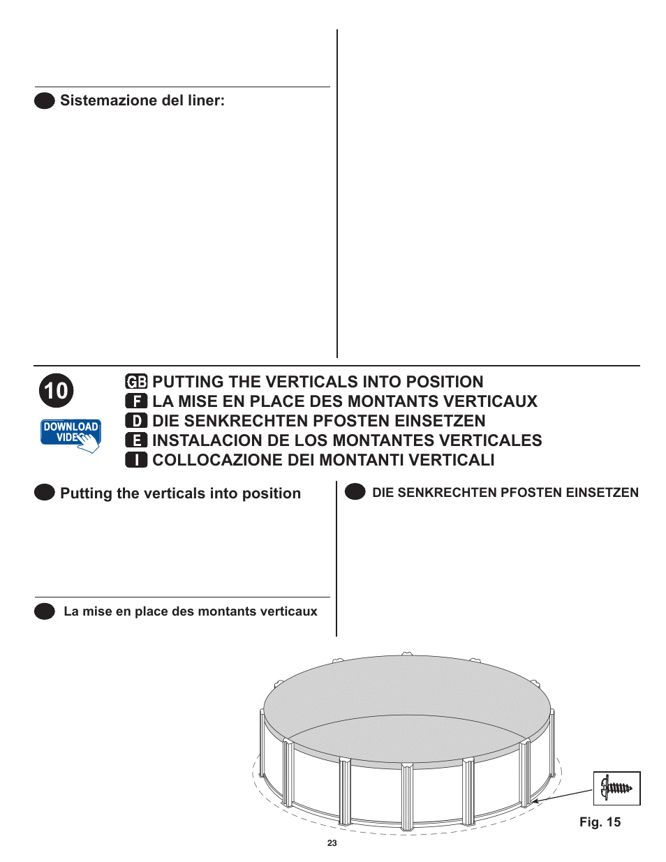 Swim'n Play International Round Pool User Manual | Page 23 / 36