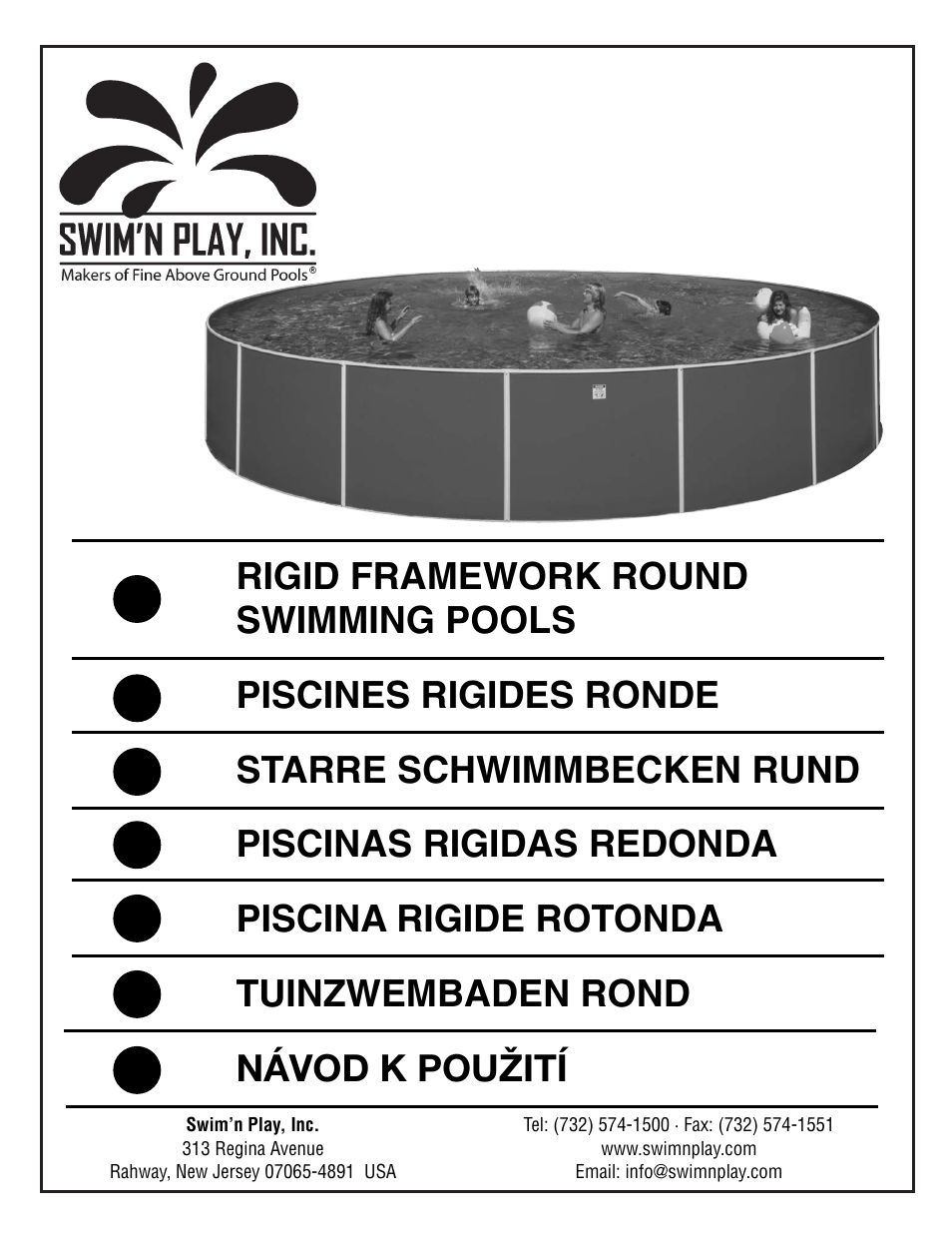 Swim'n Play International Concord Round User Manual | 28 pages