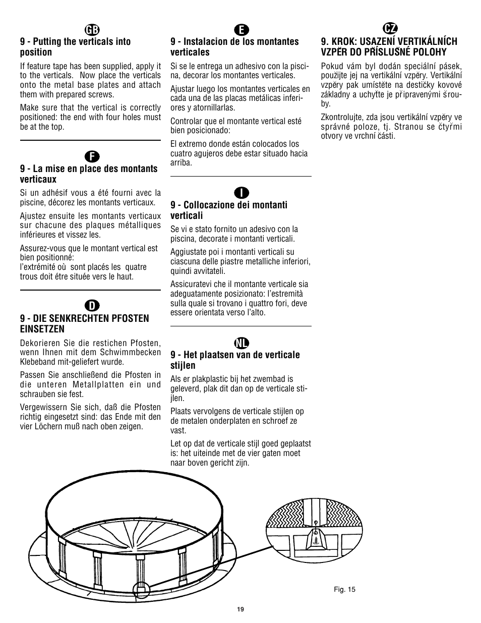 Gb e i nl cz f d | Swim'n Play International Concord Round User Manual | Page 20 / 28