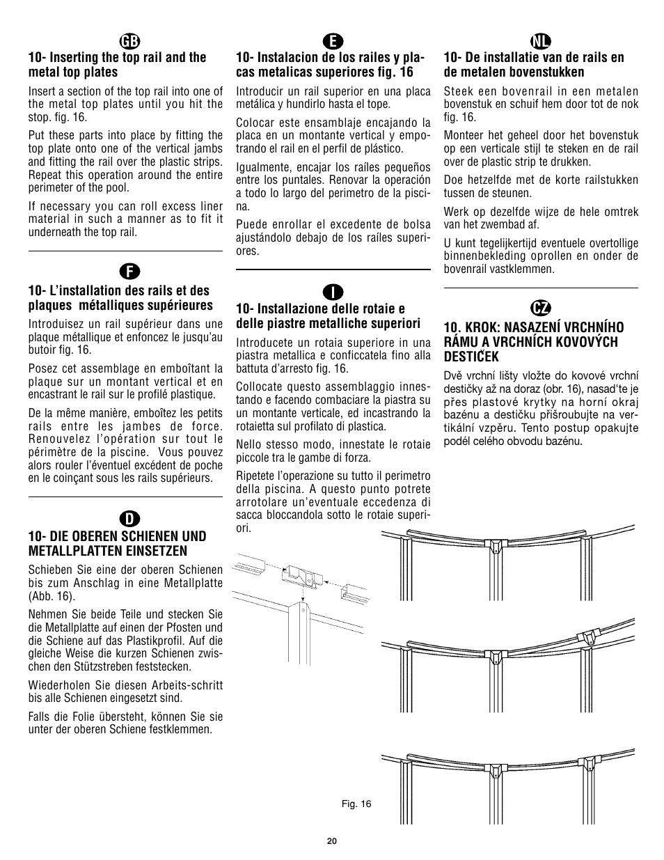 Gb e i nl cz f d | Swim'n Play International Concord Round User Manual | Page 21 / 28