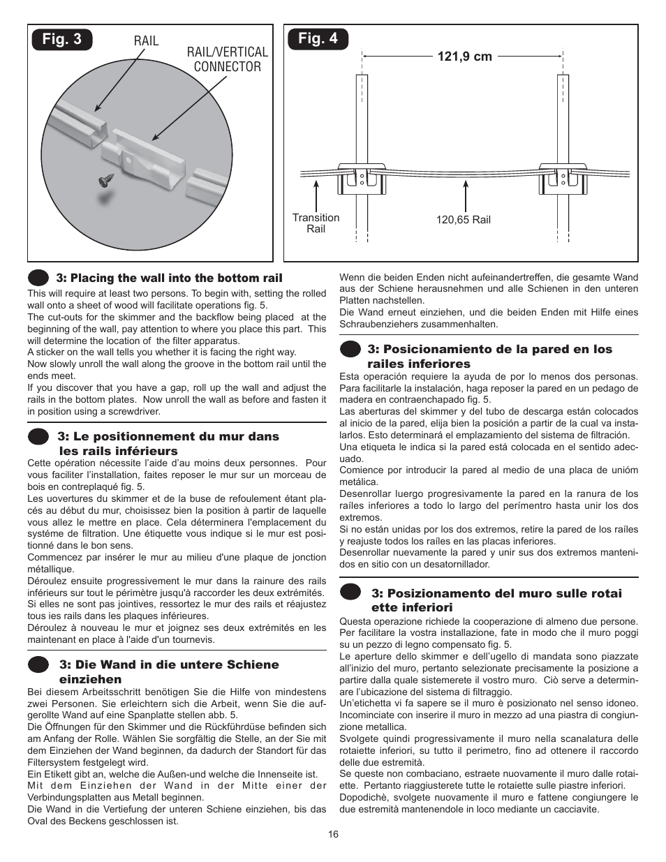 Fig. 3 fig. 4 | Swim'n Play International Concord Oval User Manual | Page 16 / 36