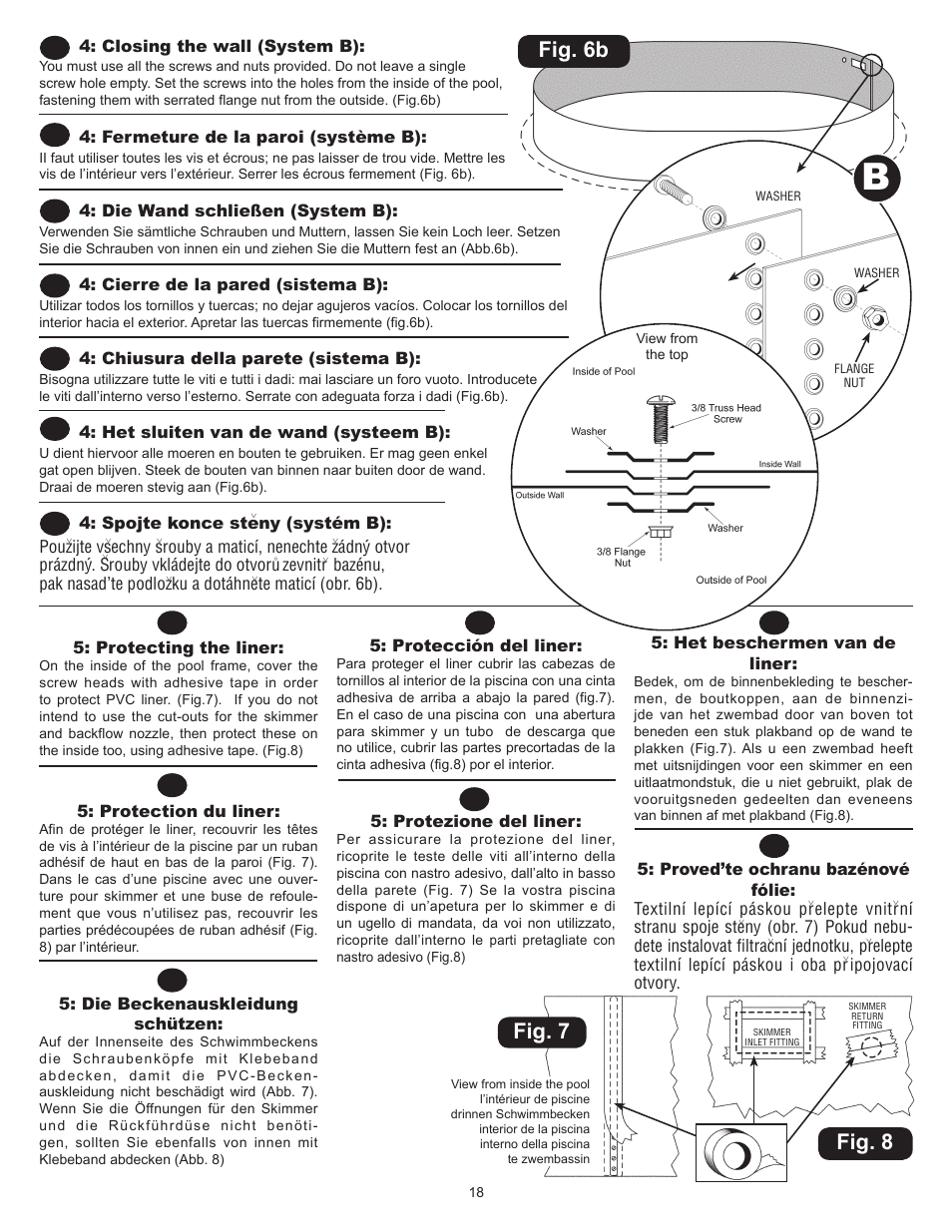 Fig. 6b fig. 7 fig. 8 | Swim'n Play International Concord Oval User Manual | Page 18 / 36