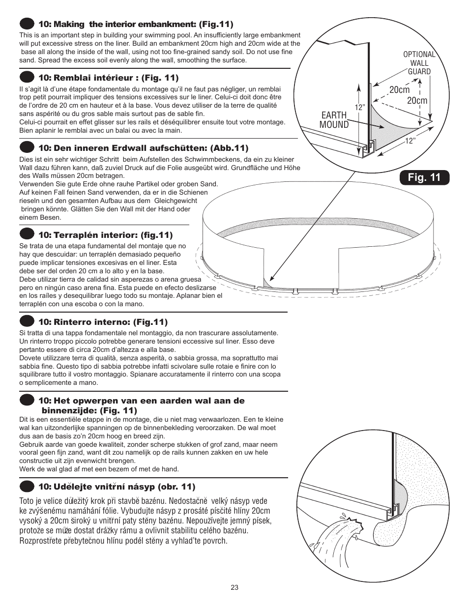 Fig. 11 | Swim'n Play International Concord Oval User Manual | Page 23 / 36