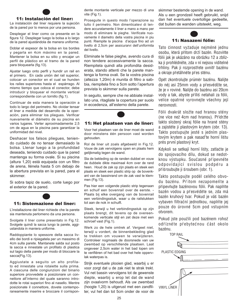 Ie nl cz | Swim'n Play International Concord Oval User Manual | Page 25 / 36