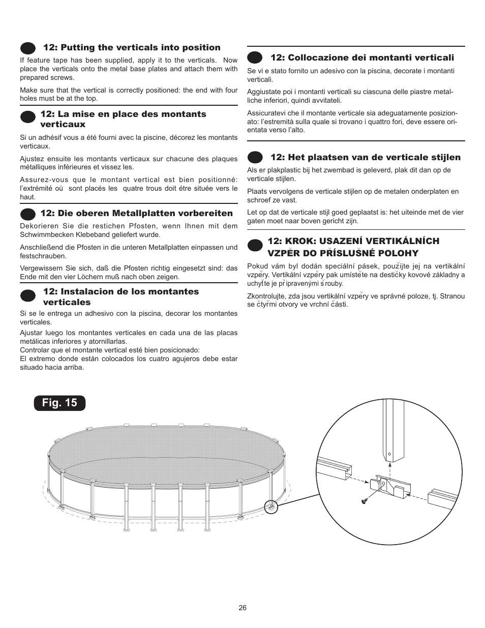 Fig. 15 | Swim'n Play International Concord Oval User Manual | Page 26 / 36