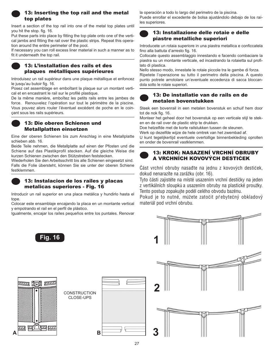 Fig. 16 | Swim'n Play International Concord Oval User Manual | Page 27 / 36