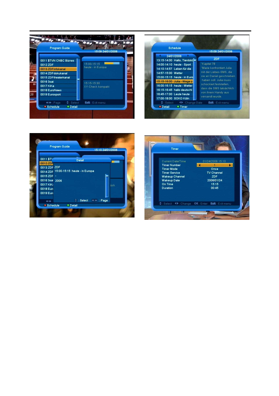 Basic operations, 13 tv/radio, 14 channel list | Synaps CSD-300 User Manual | Page 10 / 29