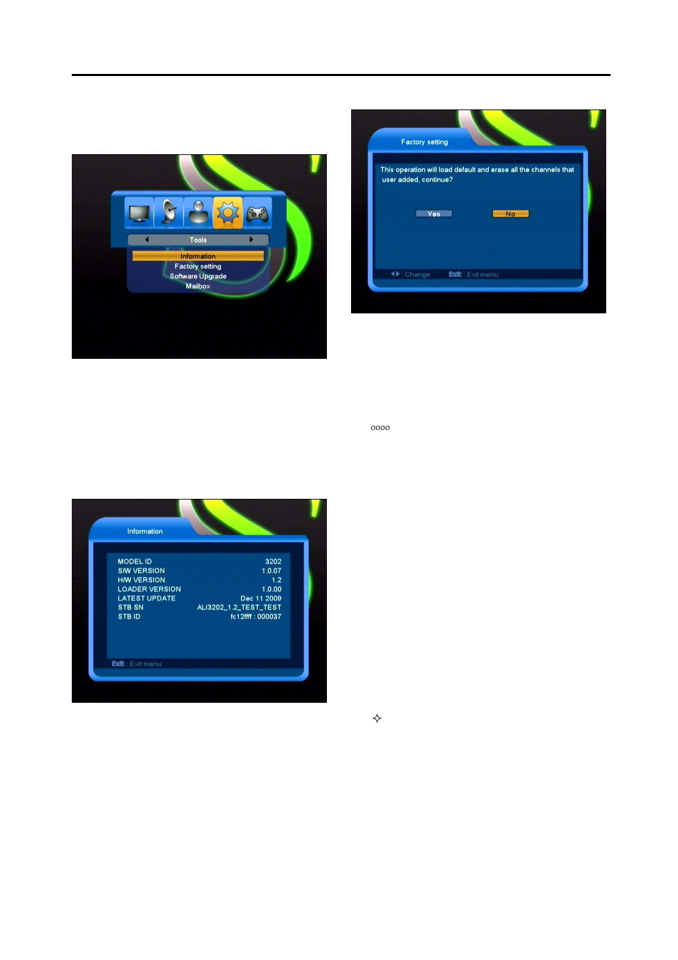 New features, 9 tools, 1 information | 2 factory setting | Synaps CSD-300 User Manual | Page 25 / 29