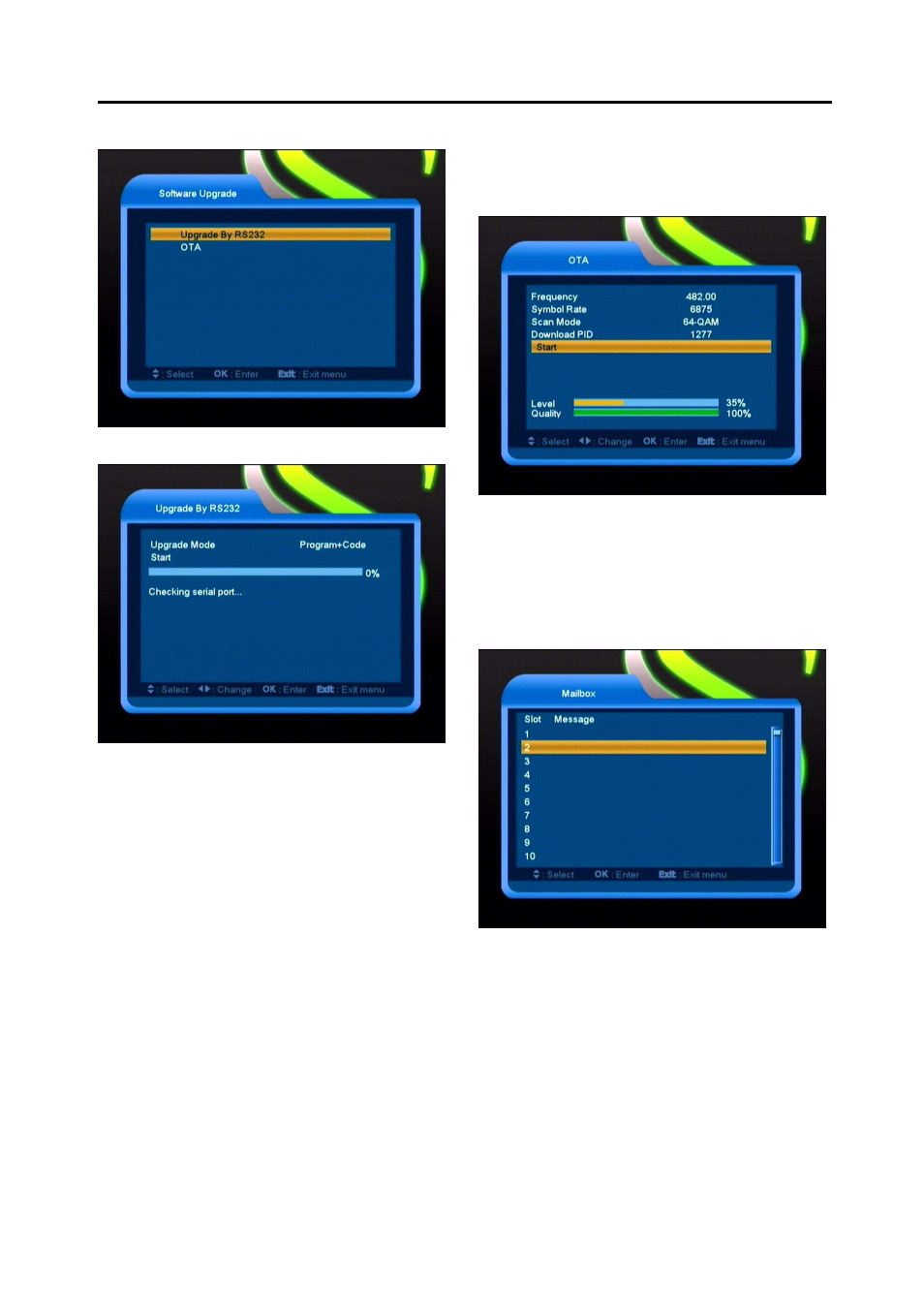 New features, 3 software upgrade, 1 upgrade by rs232 | 2 ota, 3 mailbox | Synaps CSD-300 User Manual | Page 26 / 29