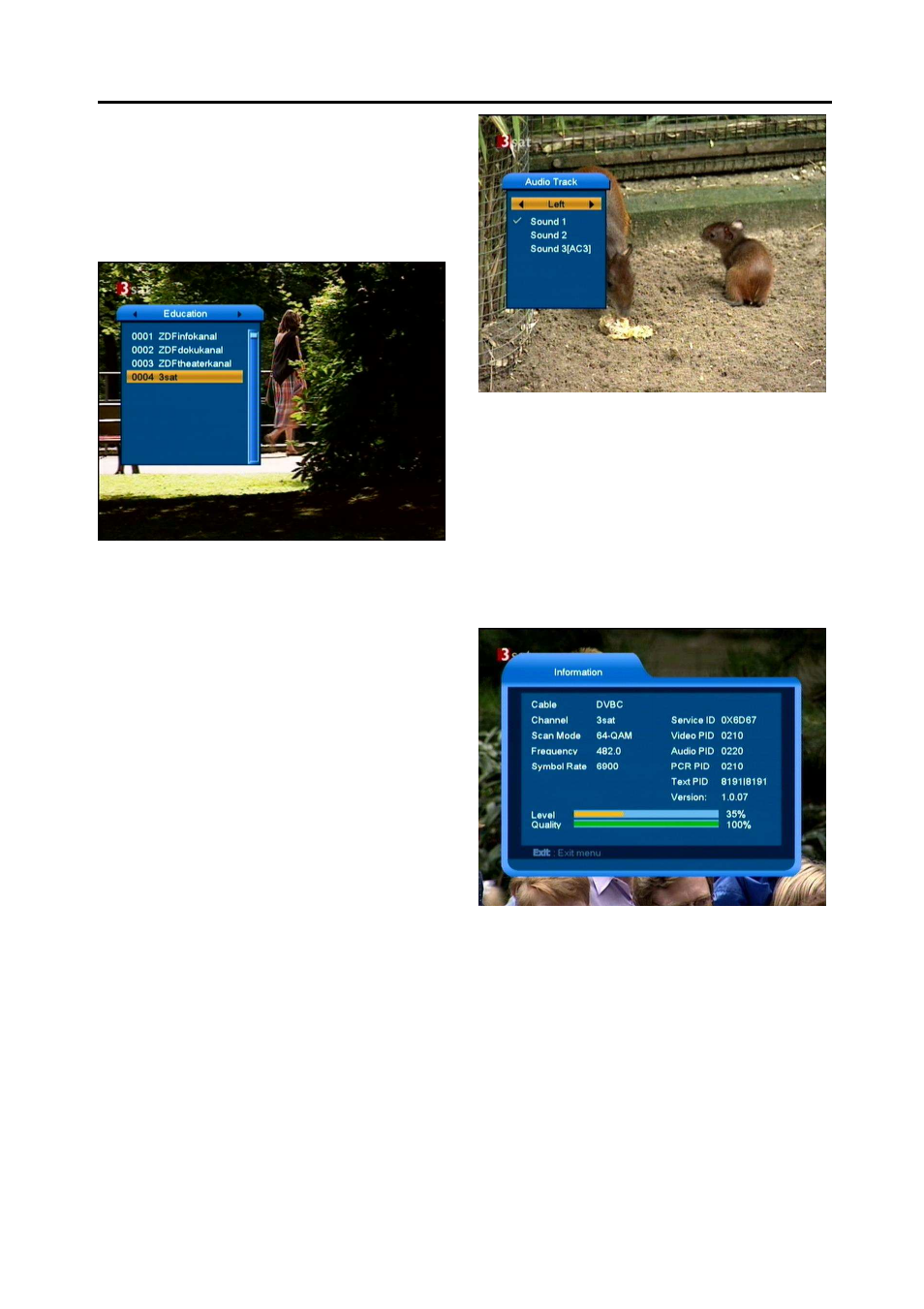 Basic operations, 9 favorite, 10 audio | 11 information, 12 epg | Synaps CSD-300 User Manual | Page 9 / 29