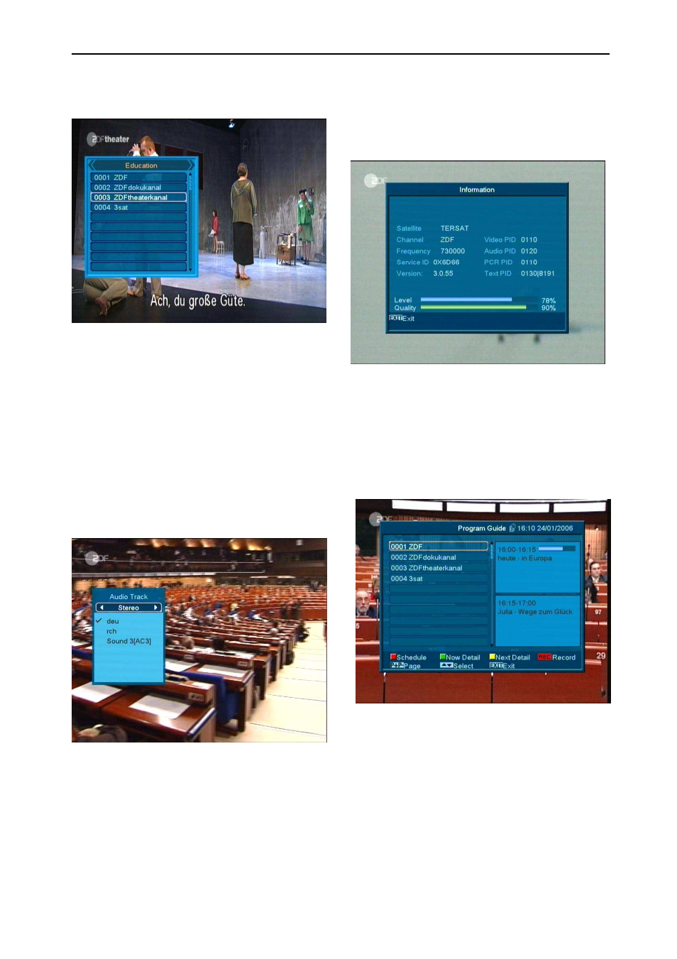 10 audio, 11 information, 12 epg | Synaps CHD-3000 User Manual | Page 10 / 37