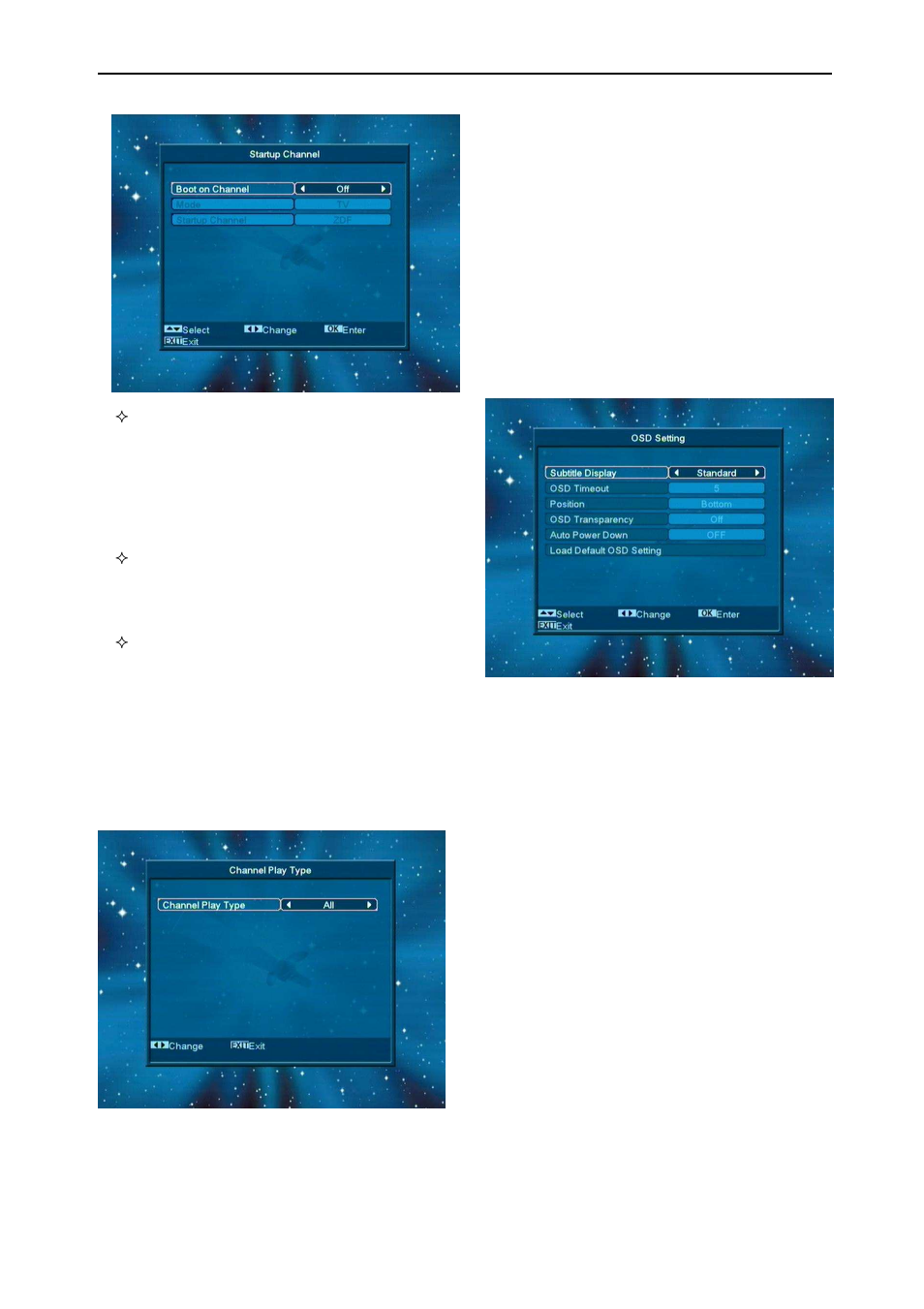 6 channel play type, 7 osd setting | Synaps CHD-3000 User Manual | Page 23 / 37
