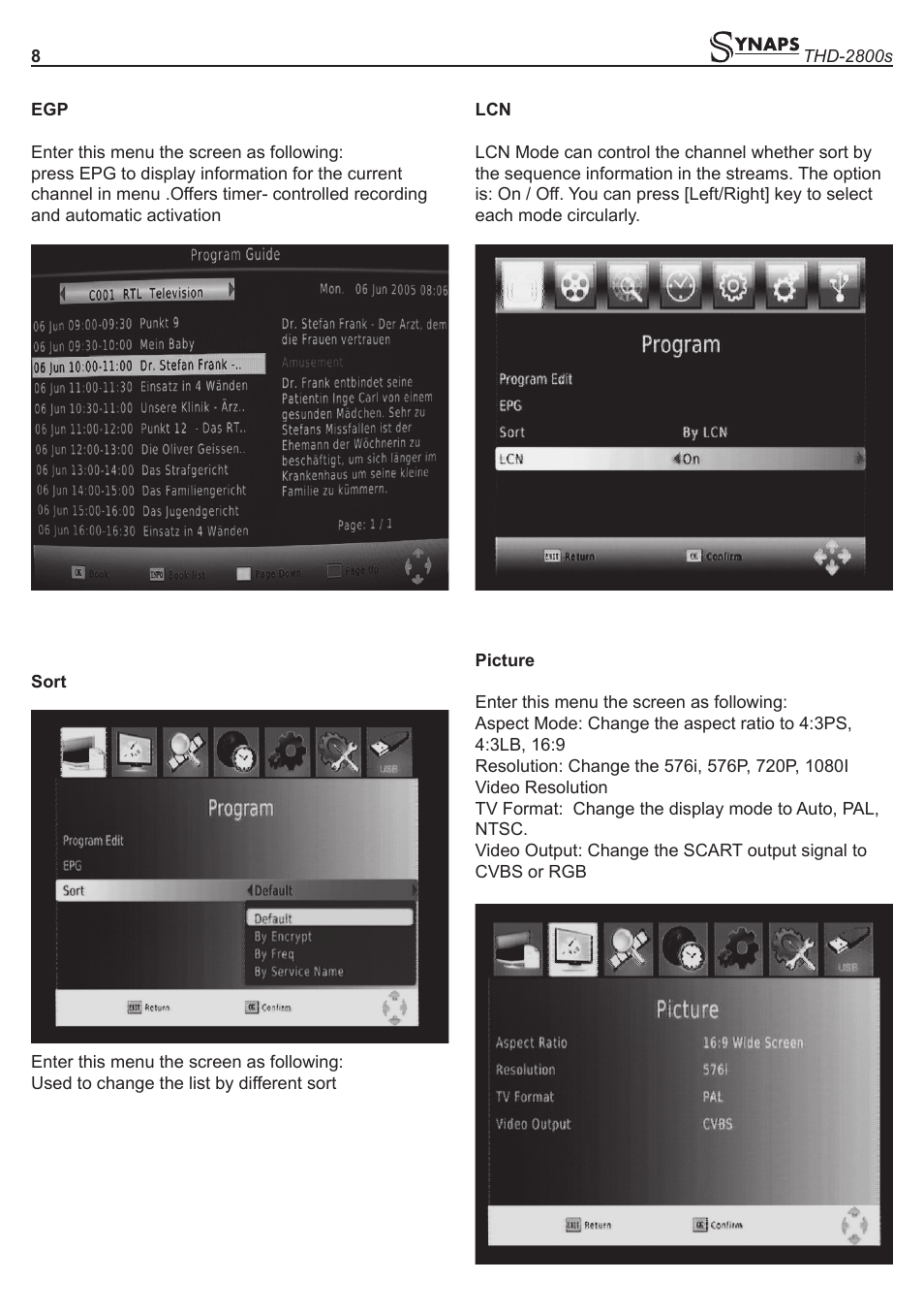 Synaps THD-2800s User Manual | Page 8 / 16