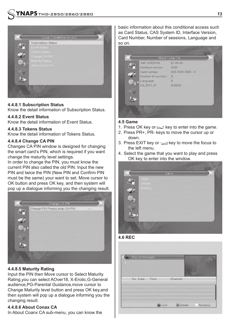 Synaps THD-2850 User Manual | Page 13 / 20