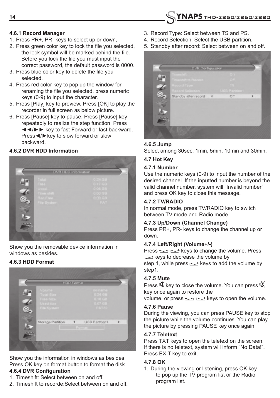 Synaps THD-2850 User Manual | Page 14 / 20