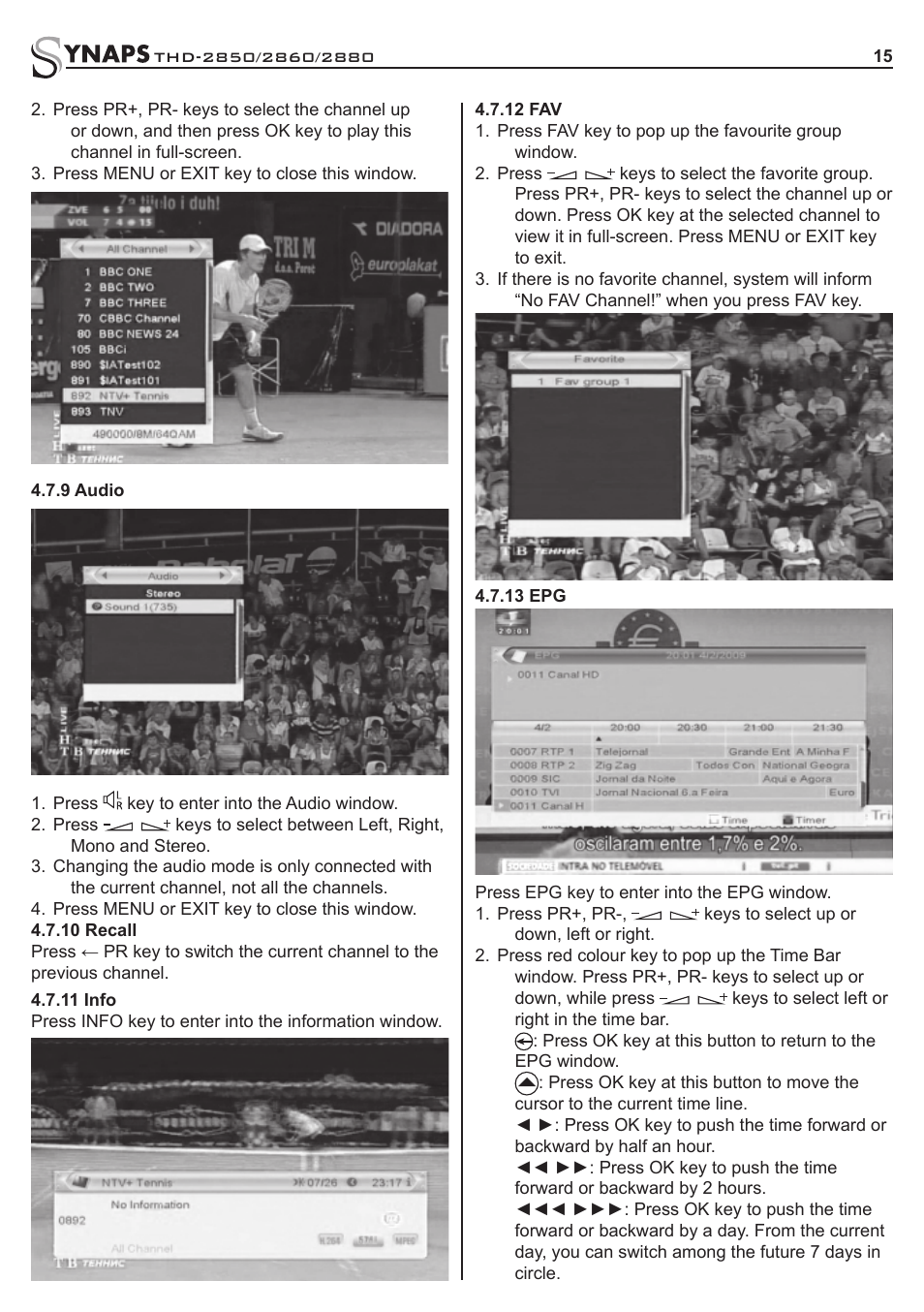 Synaps THD-2850 User Manual | Page 15 / 20