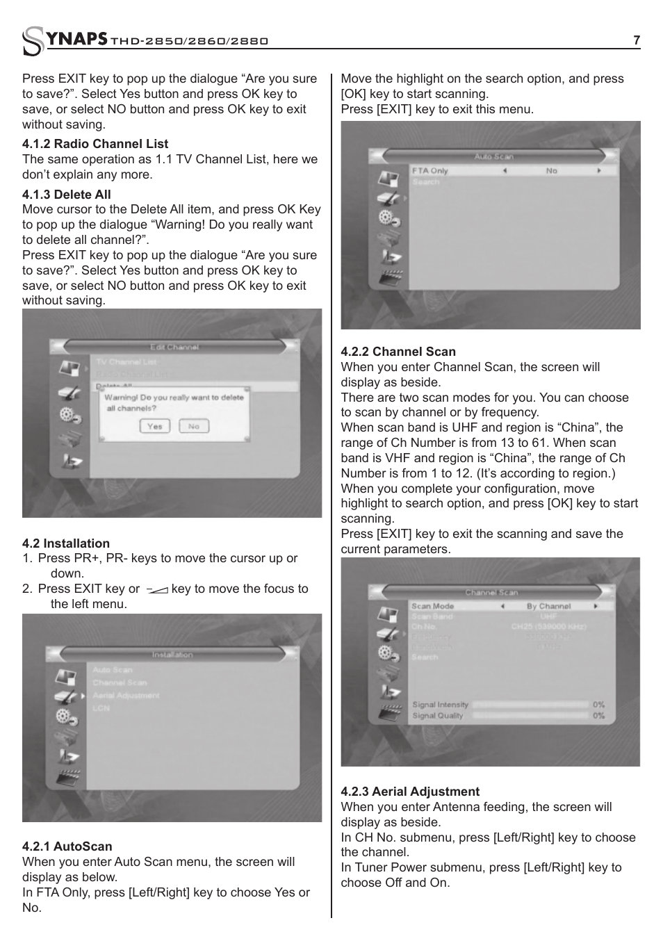 Synaps THD-2850 User Manual | Page 7 / 20