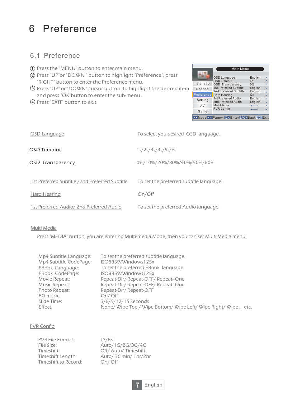 6 preference, 1 preference | Synaps THD-2856+ User Manual | Page 10 / 18