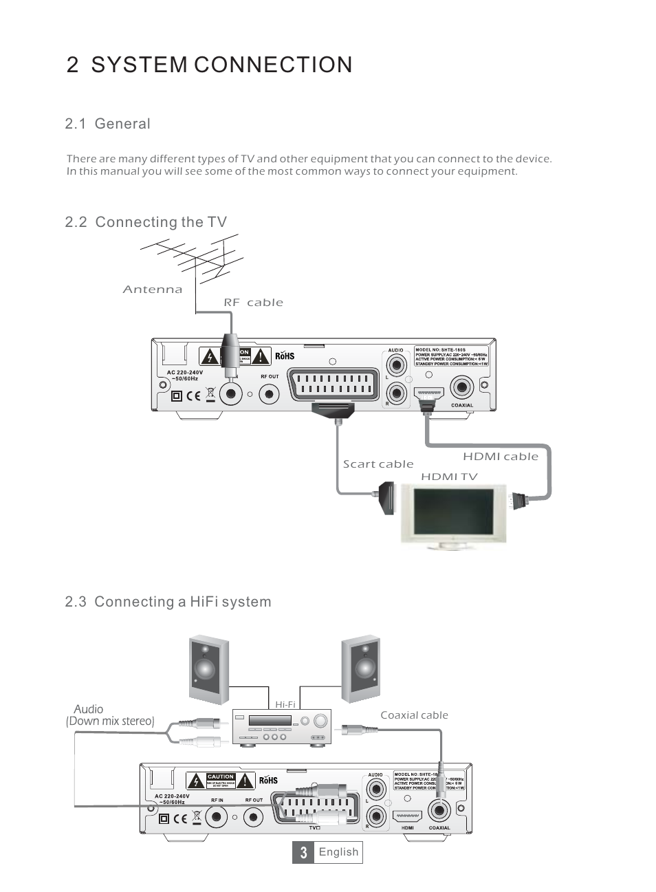 2 system connection | Synaps THD-2856+ User Manual | Page 6 / 18