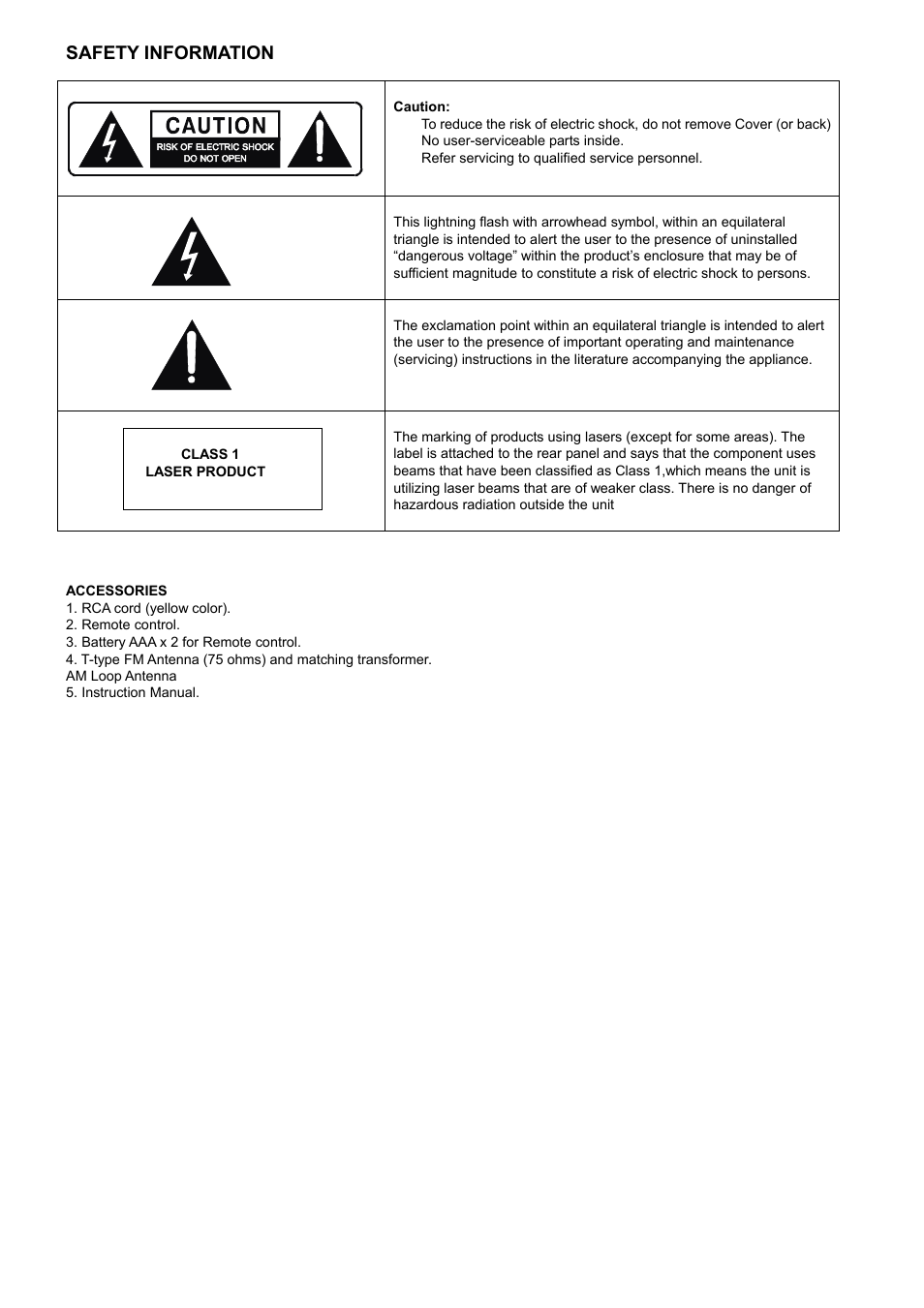 Safety information | System Fidelity DVD-R150 User Manual | Page 3 / 21