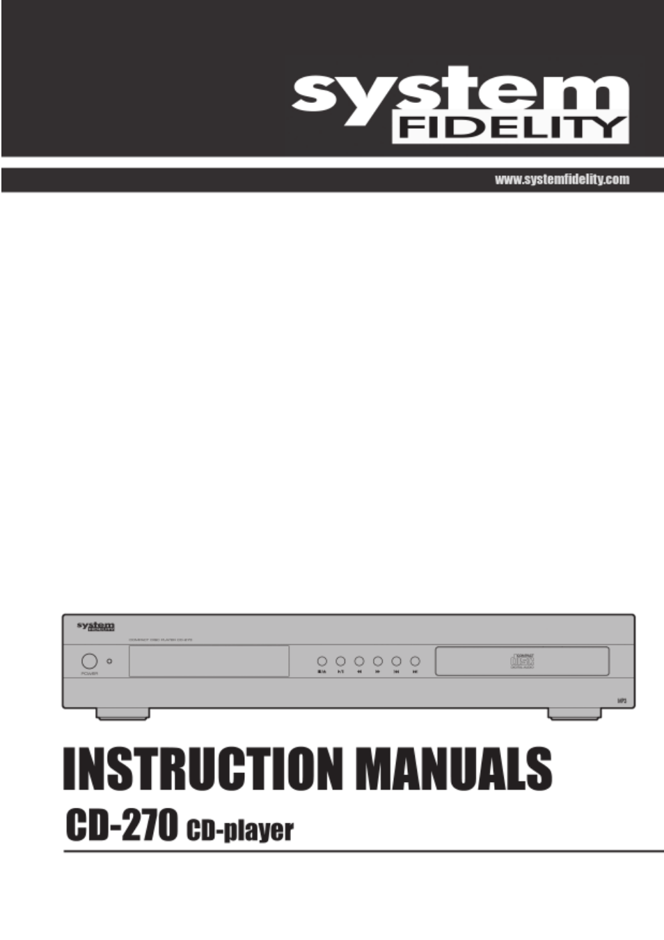 System Fidelity CD-250 User Manual | 15 pages