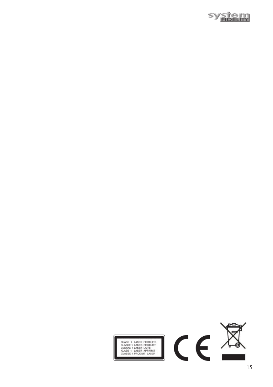 System Fidelity CD-250 User Manual | Page 14 / 15