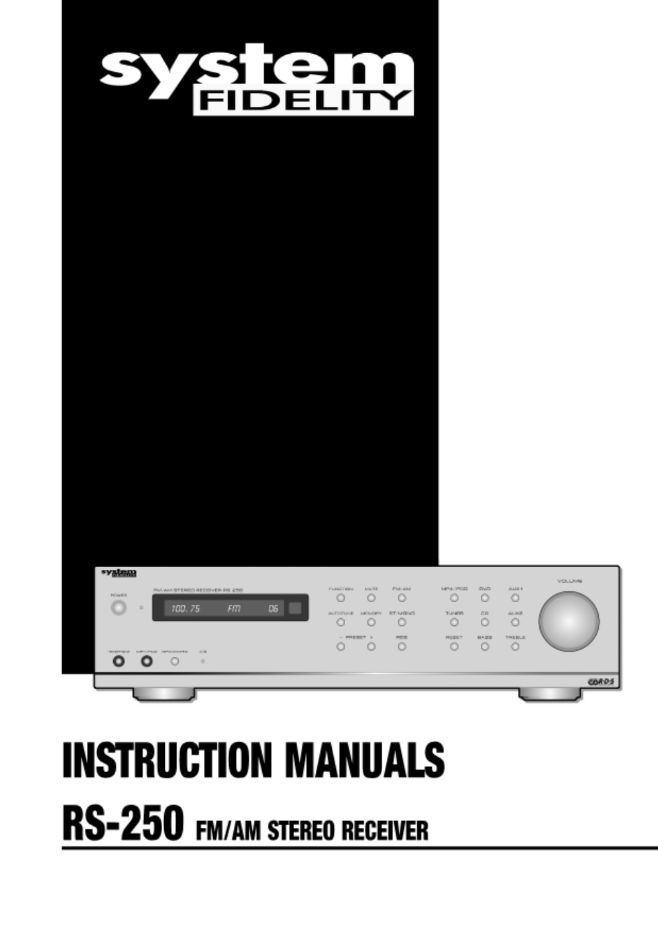 System Fidelity RS-250 User Manual | 17 pages