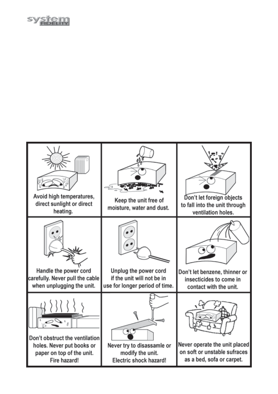 System Fidelity RS-250 User Manual | Page 5 / 17