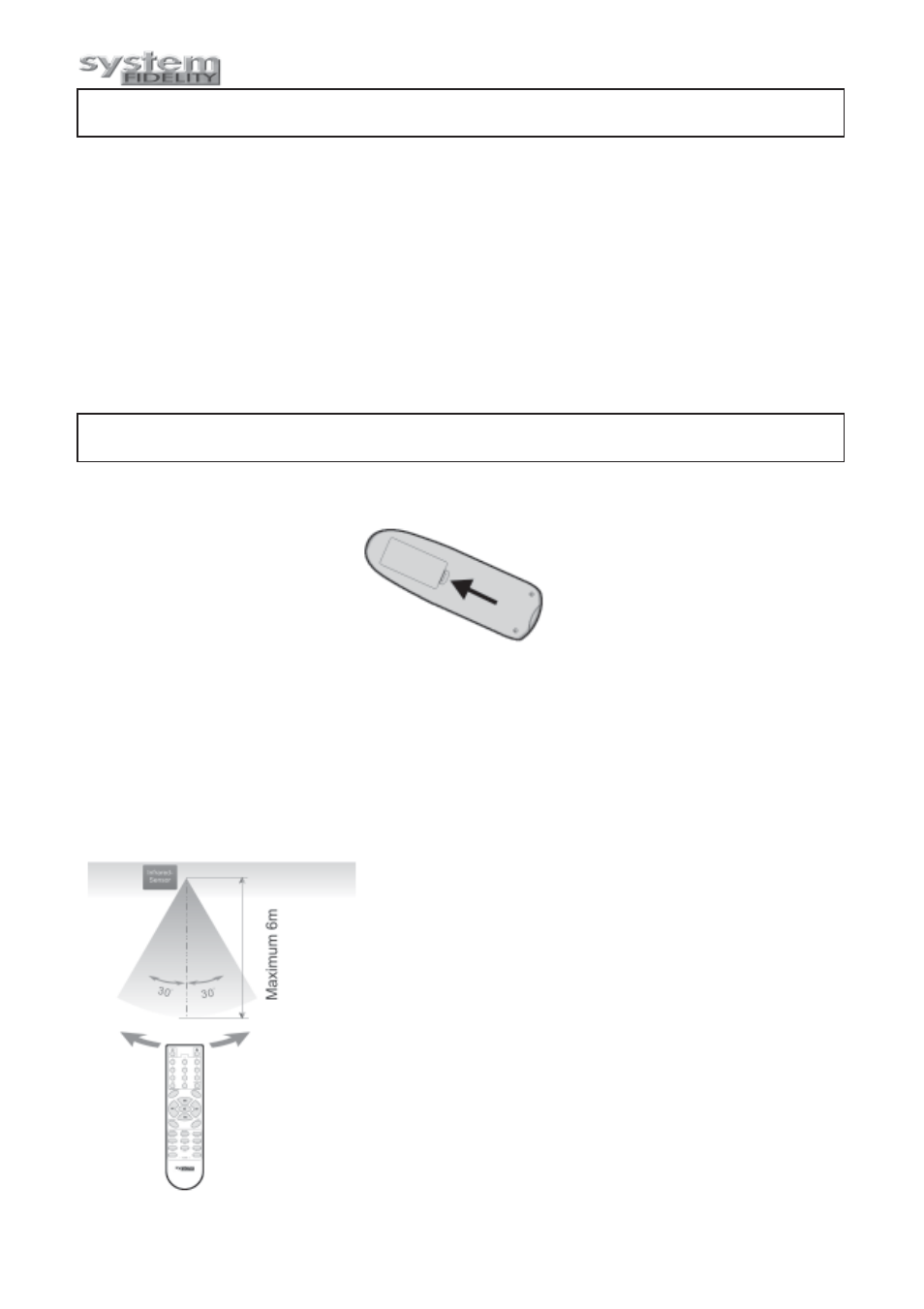 About connection to the mains, Remote control installation of batteries, Using the remote control | System Fidelity RS-250 User Manual | Page 7 / 17