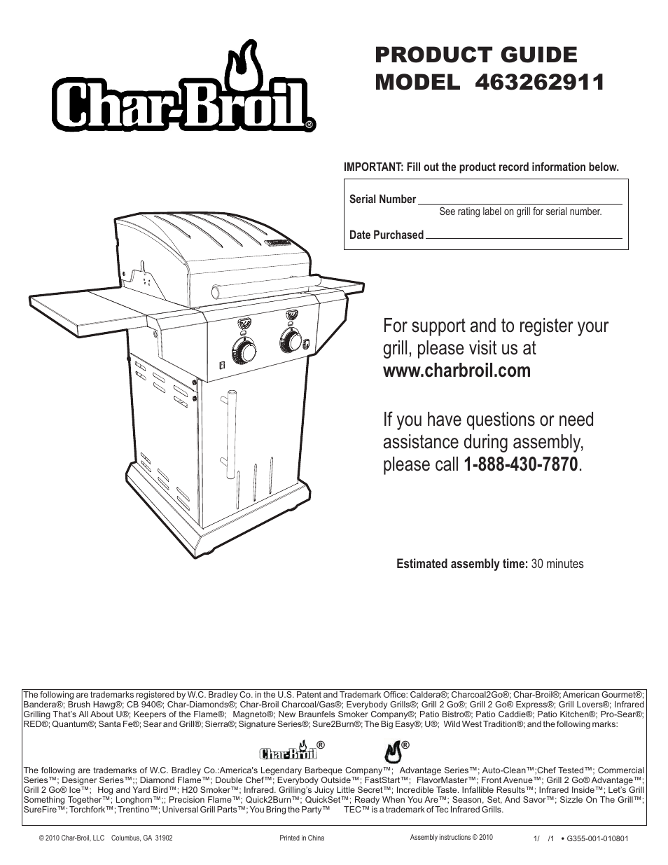 Char-Broil 463262911 User Manual | 24 pages