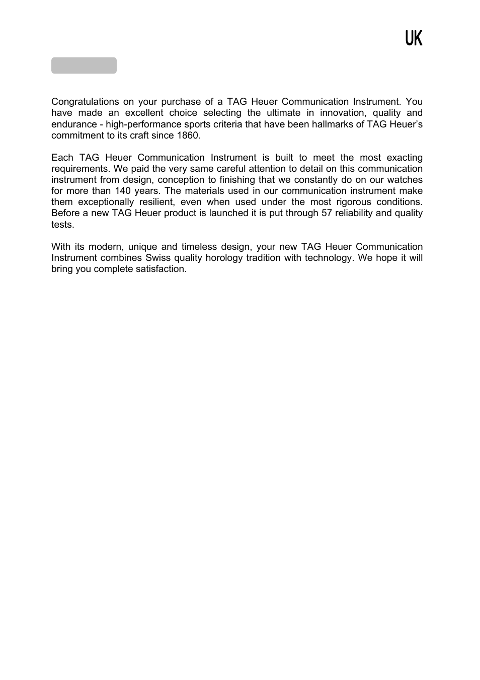 TAG Heuer MERIDIIST User Manual | Page 3 / 49