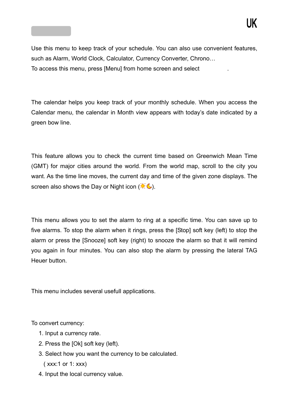 TAG Heuer MERIDIIST User Manual | Page 35 / 49