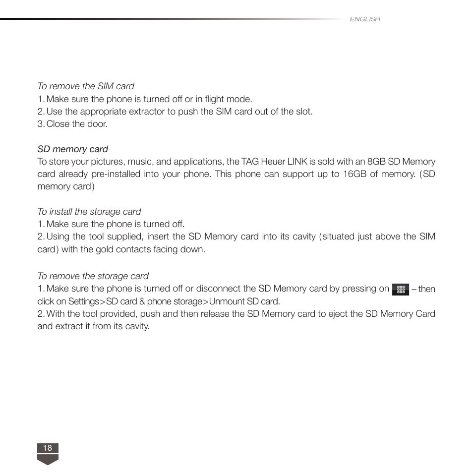 TAG Heuer LINK User Manual | Page 18 / 114