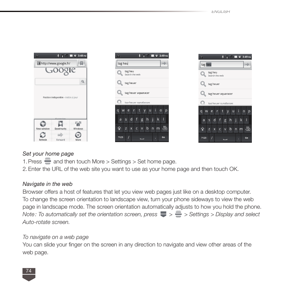 TAG Heuer LINK User Manual | Page 74 / 114