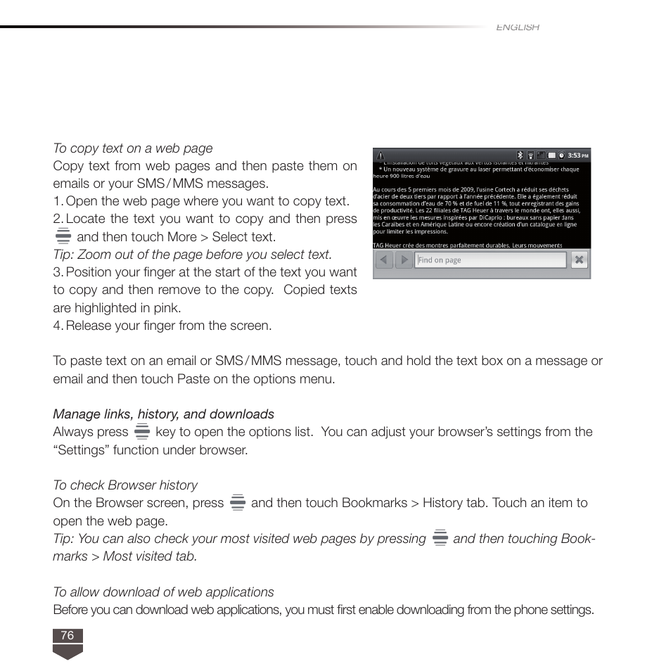TAG Heuer LINK User Manual | Page 76 / 114