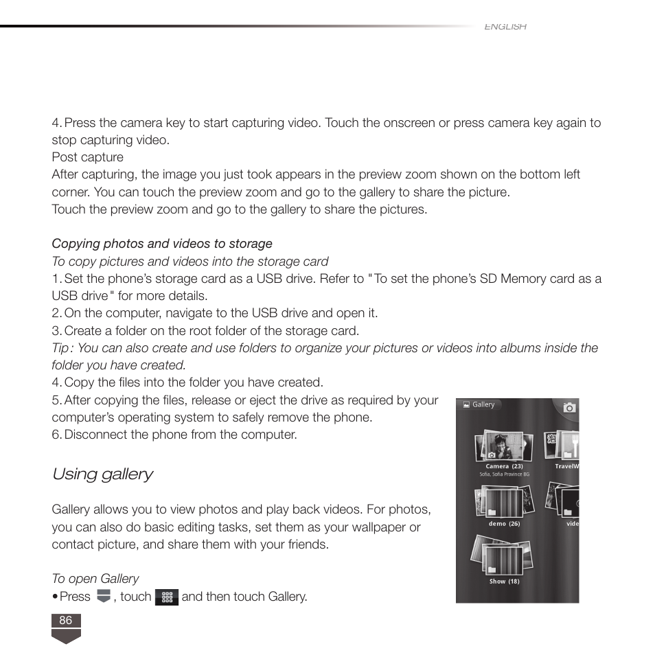 Using gallery | TAG Heuer LINK User Manual | Page 86 / 114