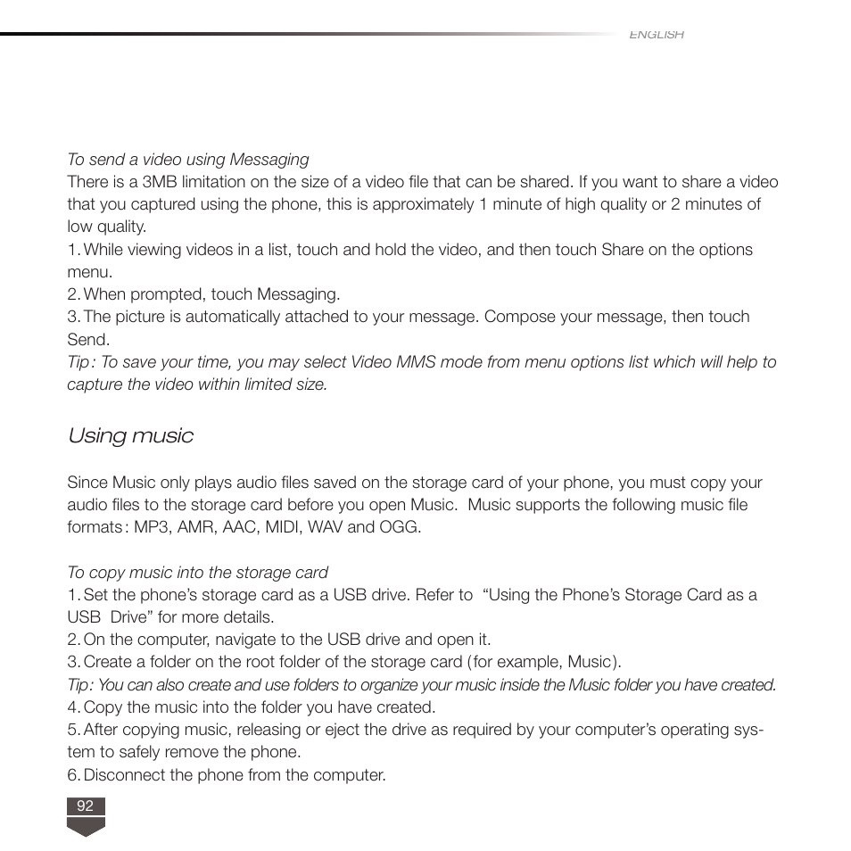 Using music | TAG Heuer LINK User Manual | Page 92 / 114