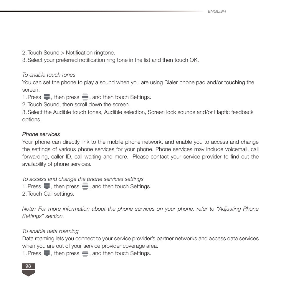 TAG Heuer LINK User Manual | Page 98 / 114