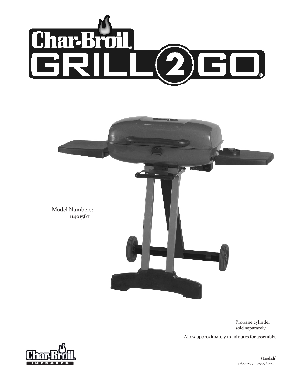 Char-Broil GRILL2GO 11401587 User Manual | 8 pages